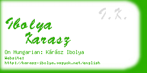 ibolya karasz business card